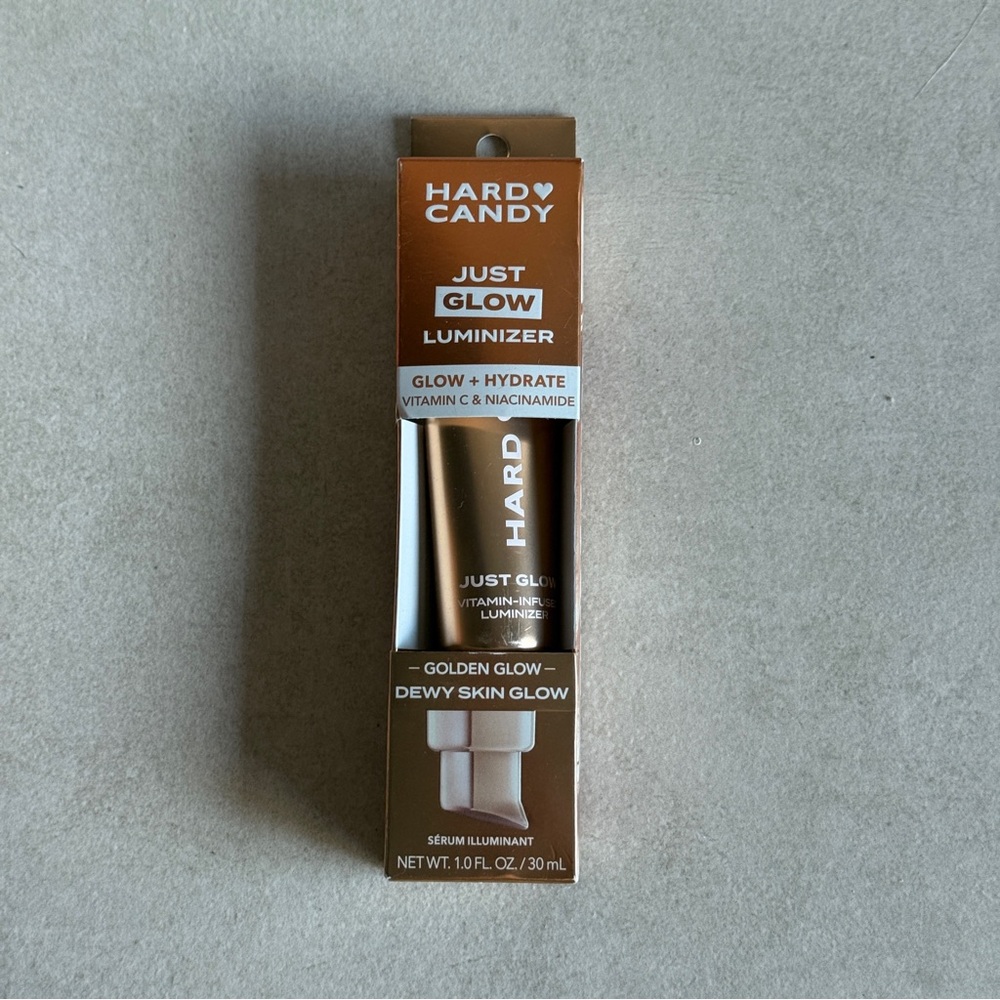 Hard Candy Just Glow Luminizer Golden Glow 5223 Vitamin C Niacinamide 1 fl oz - Picture 1 of 3